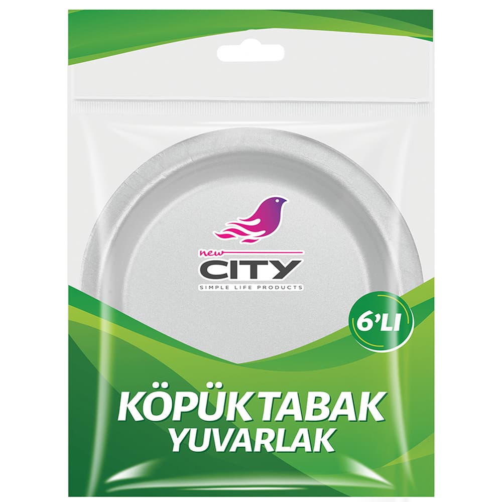 NEW CİTY KÖPÜK TABAK YUVARLIK 6 LI