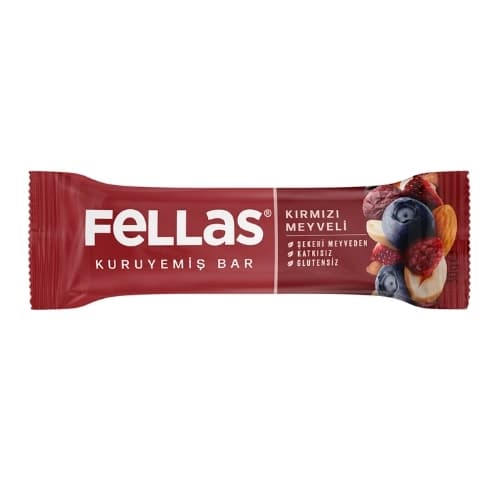 FELLAS KIRMIZI MEYVELİ KURUYEMİŞ BAR 30 G
