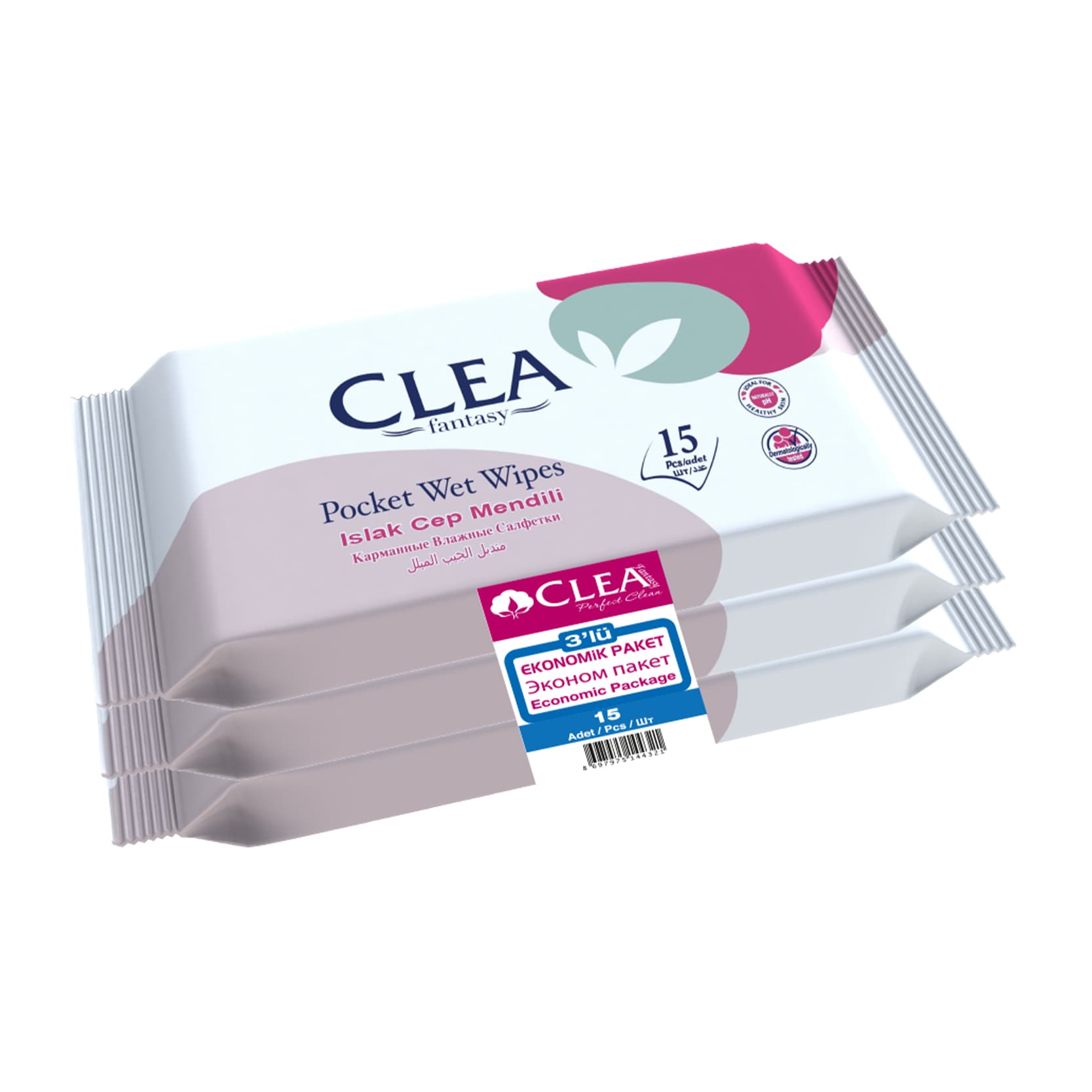 CLEA ISLAK MENDİL 3*15 Lİ